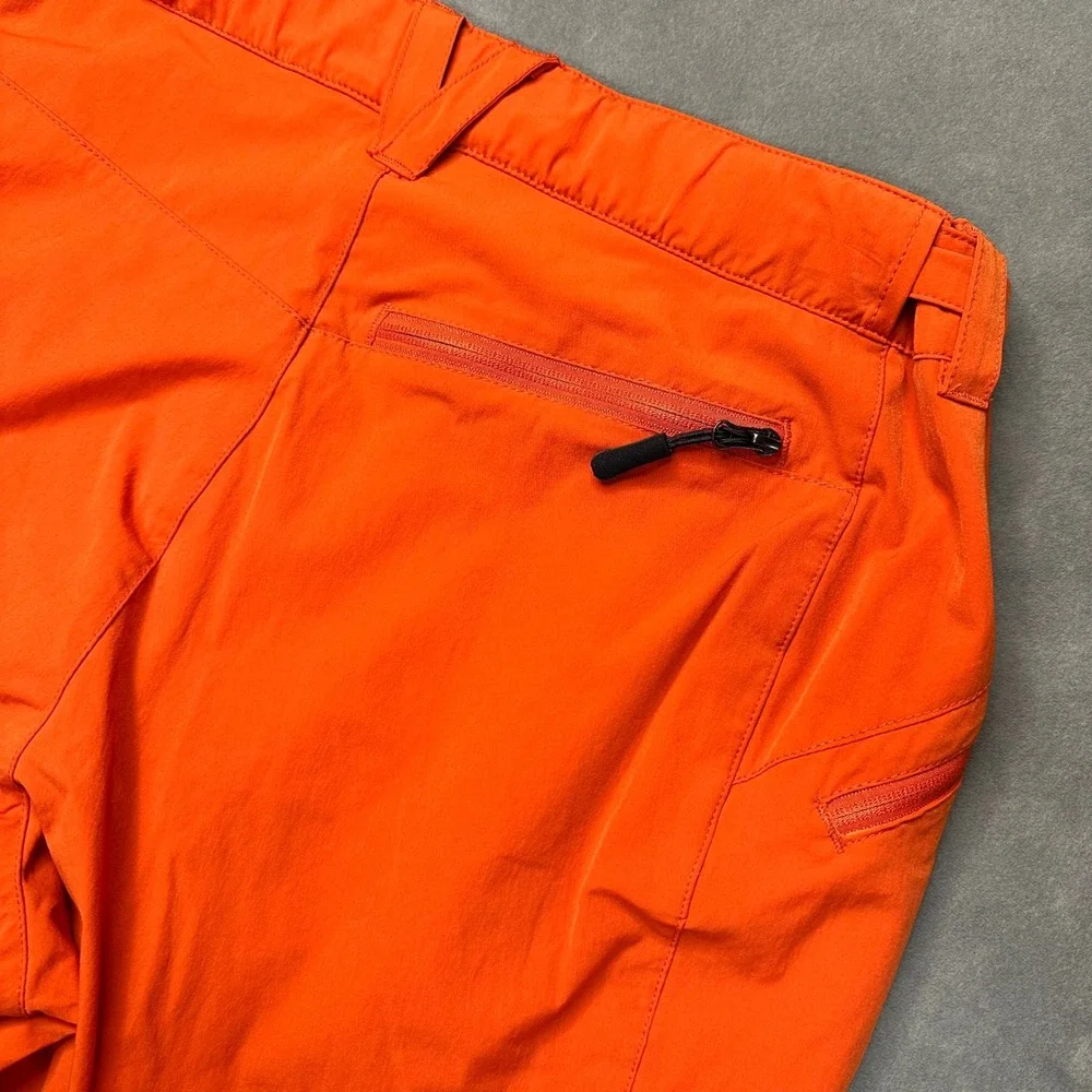 Little Donkey Andy Hiking Pants Mens M Orange Technical Cargo Pockets Excellent